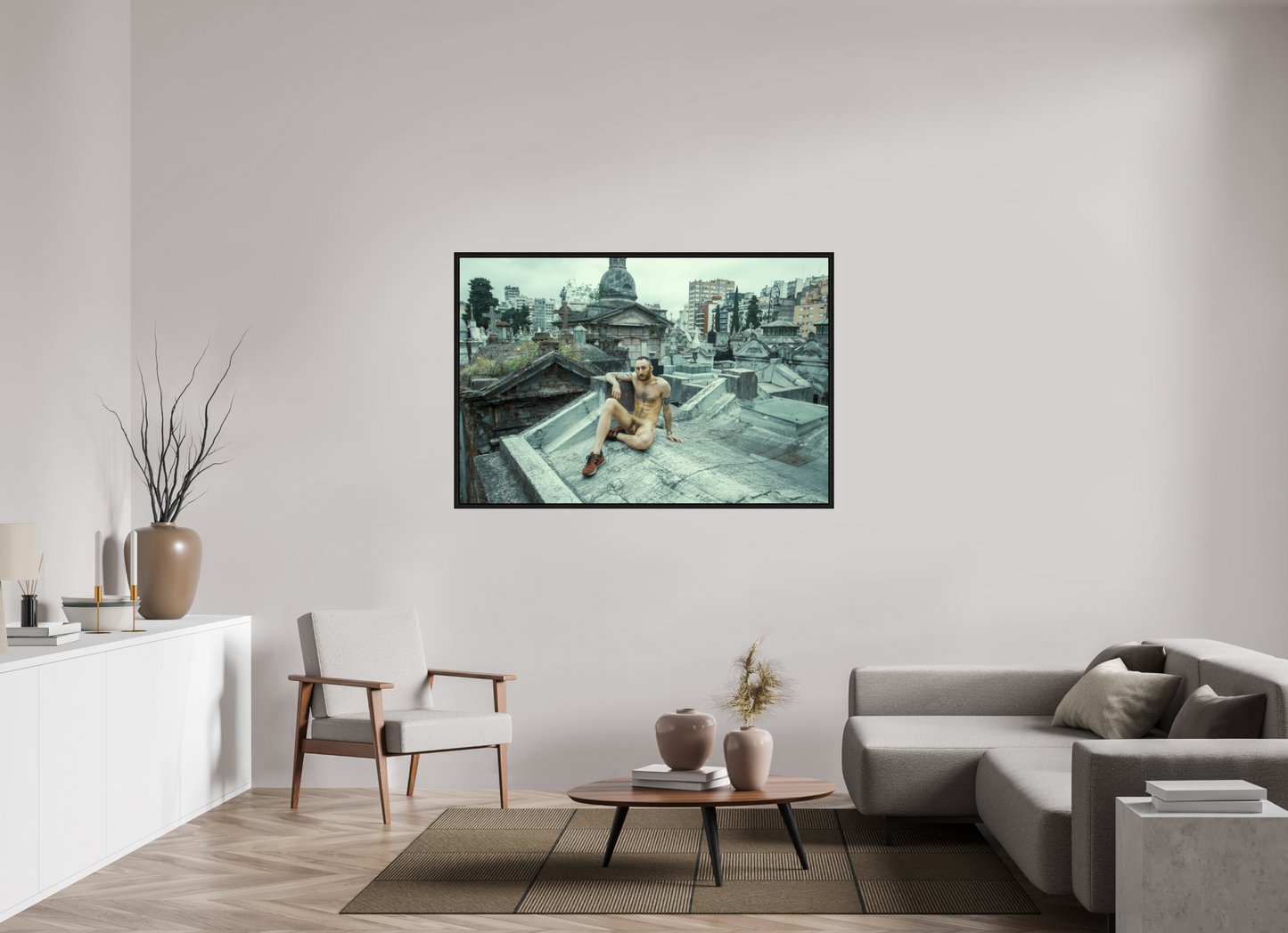 150 x 100 cm, Floating 15mm black Naked Buenos Aires 4, 2018
