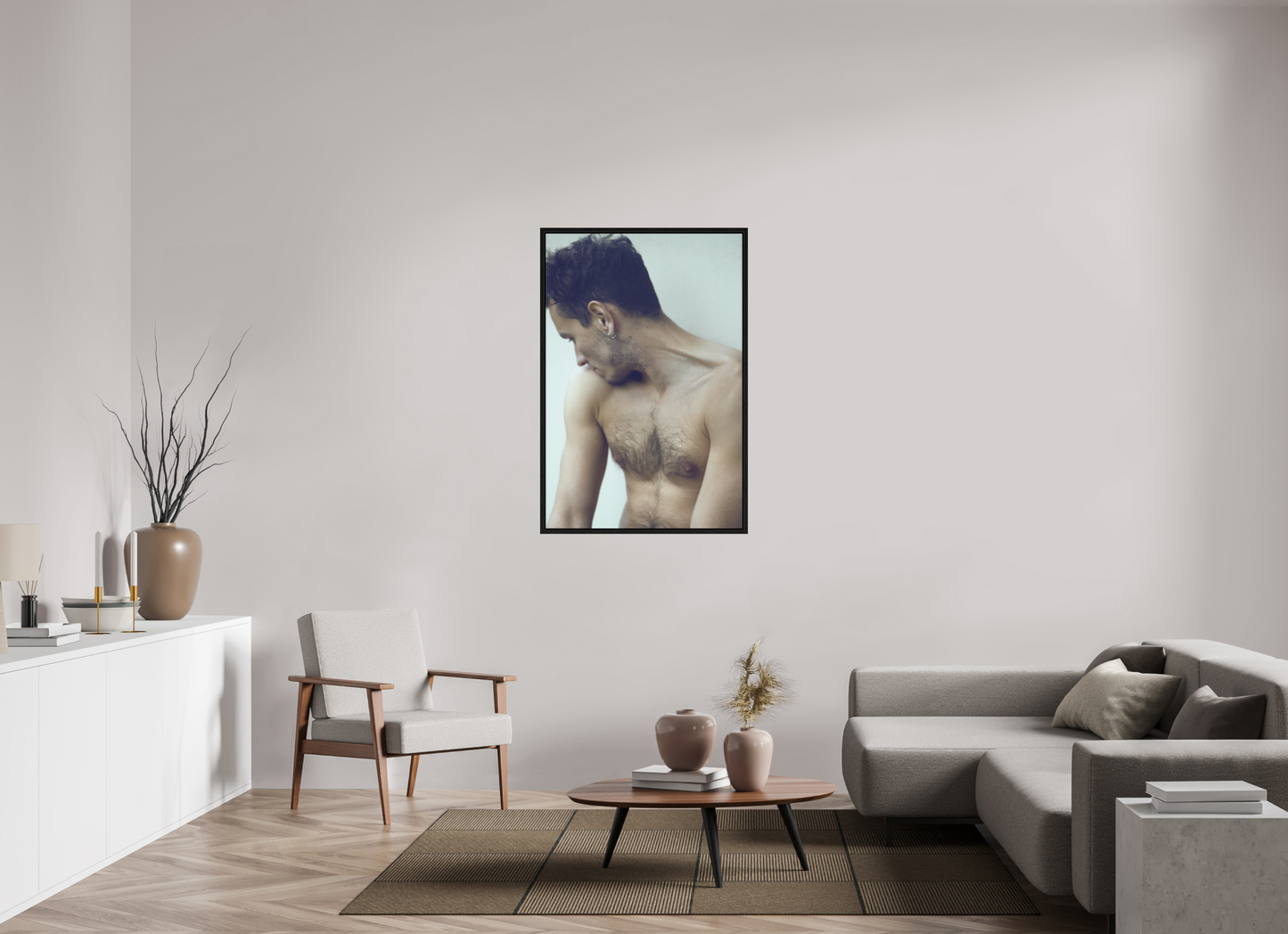 80 x 120 cm, Floating 15mm black Luis, 2016