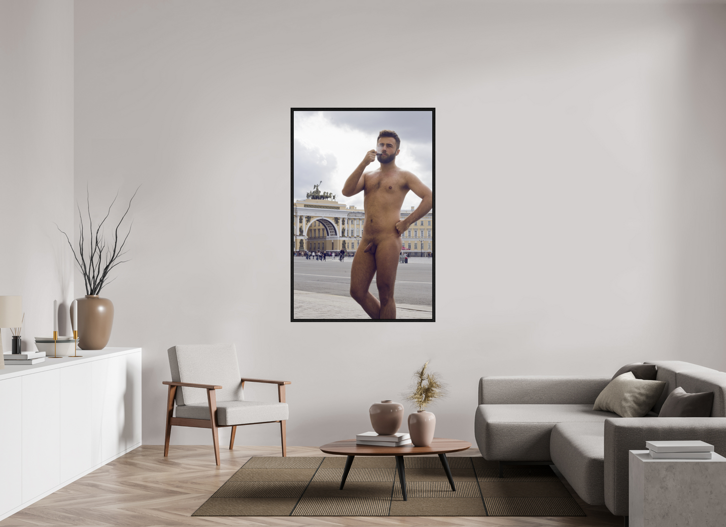 100 x 150 cm, Floating 15mm black Naked Petersburg 9, 2015