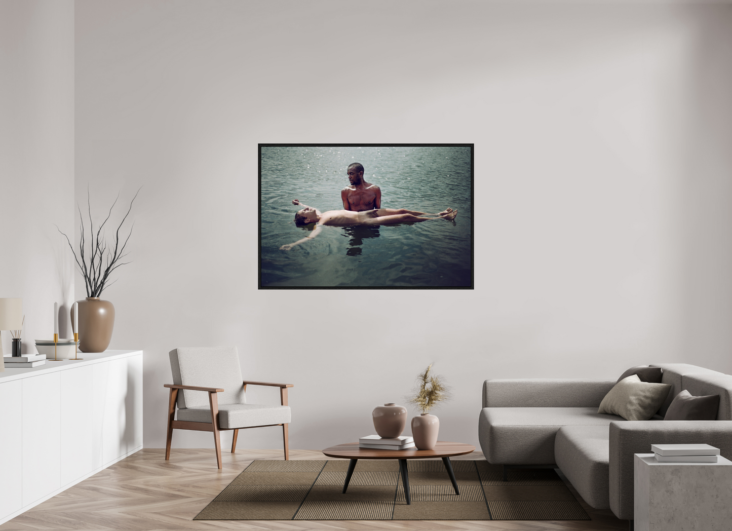 150 x 100 cm, Floating frame - black Reborn, 2013