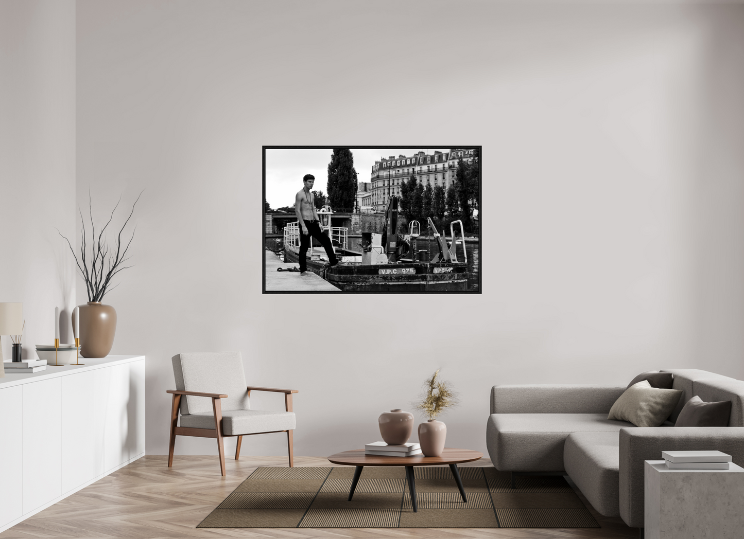 150 x 100 cm, Floating frame - black 975, 2013