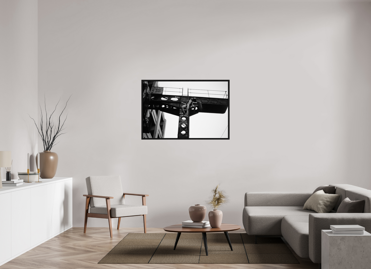 120 x 80 cm, Floating frame - black Umbrella, 2013