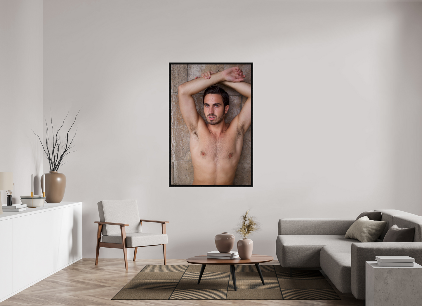 100 x 150 cm, Floating frame - black Dollhouse 3, 2013