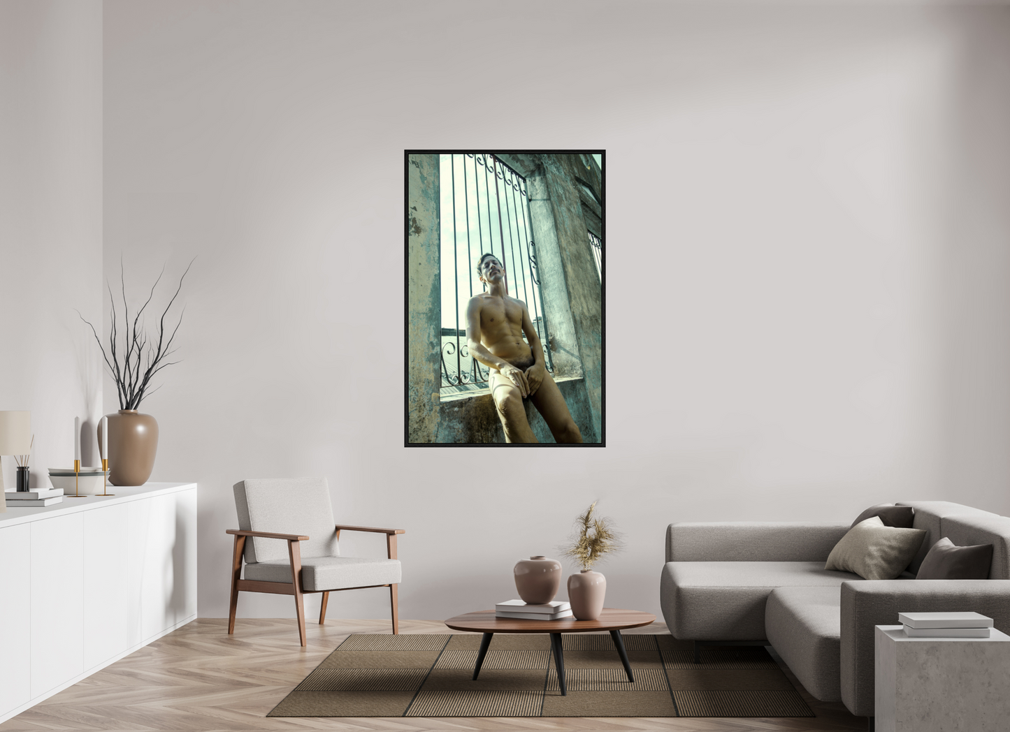 100 x 150 cm, Floating 15mm black Naked Buenos Aires 5, 2018