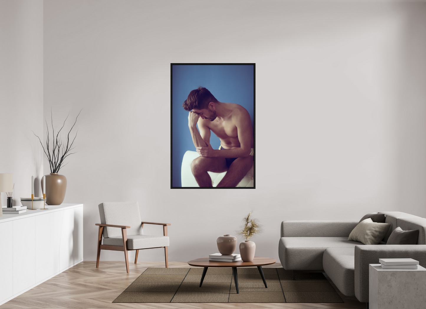 100 x 150 cm, Floating 15mm black Thinker, 2016