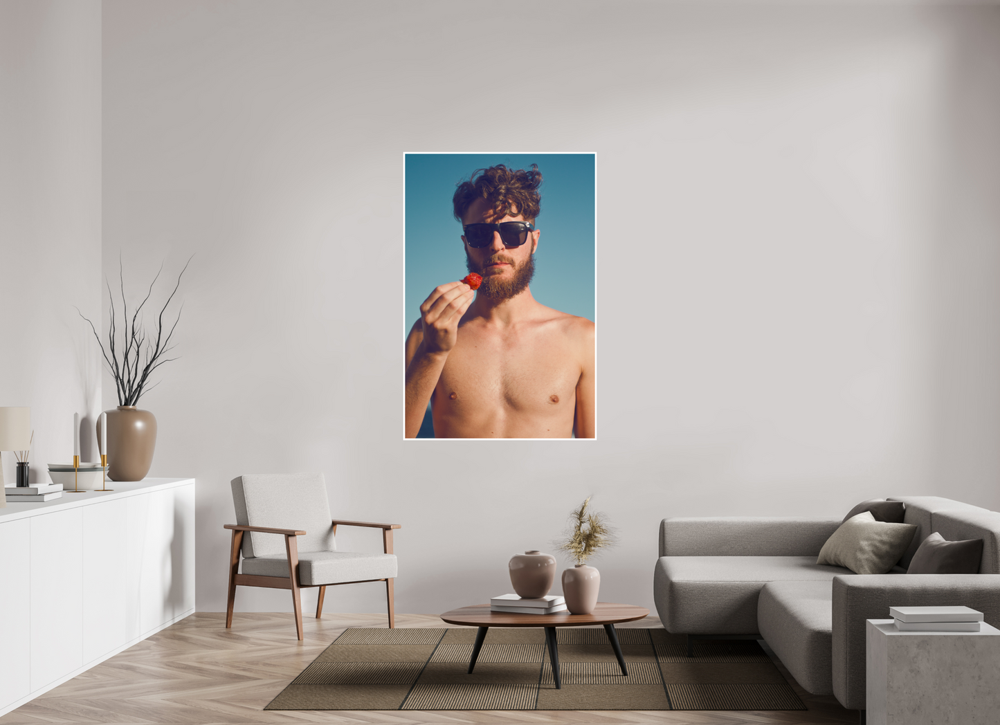 100 x 150 cm, Unframed Strawberry, 2014