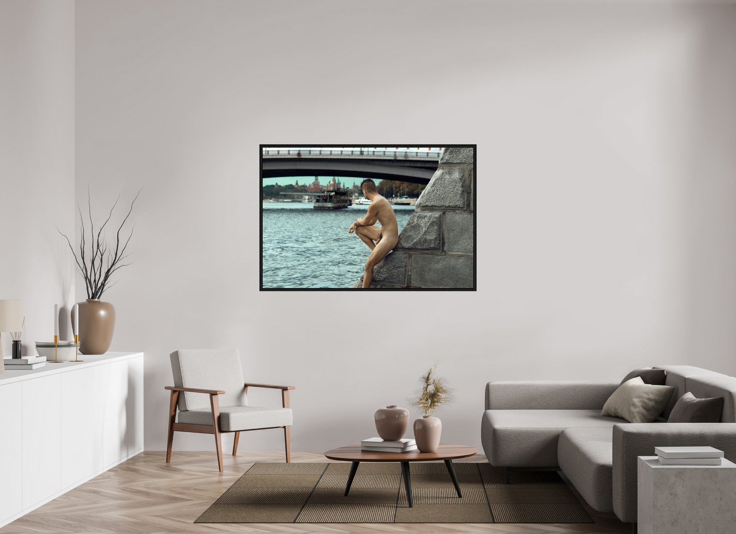 150 x 100 cm, Floating 15mm black Naked Moscow 10, 2018