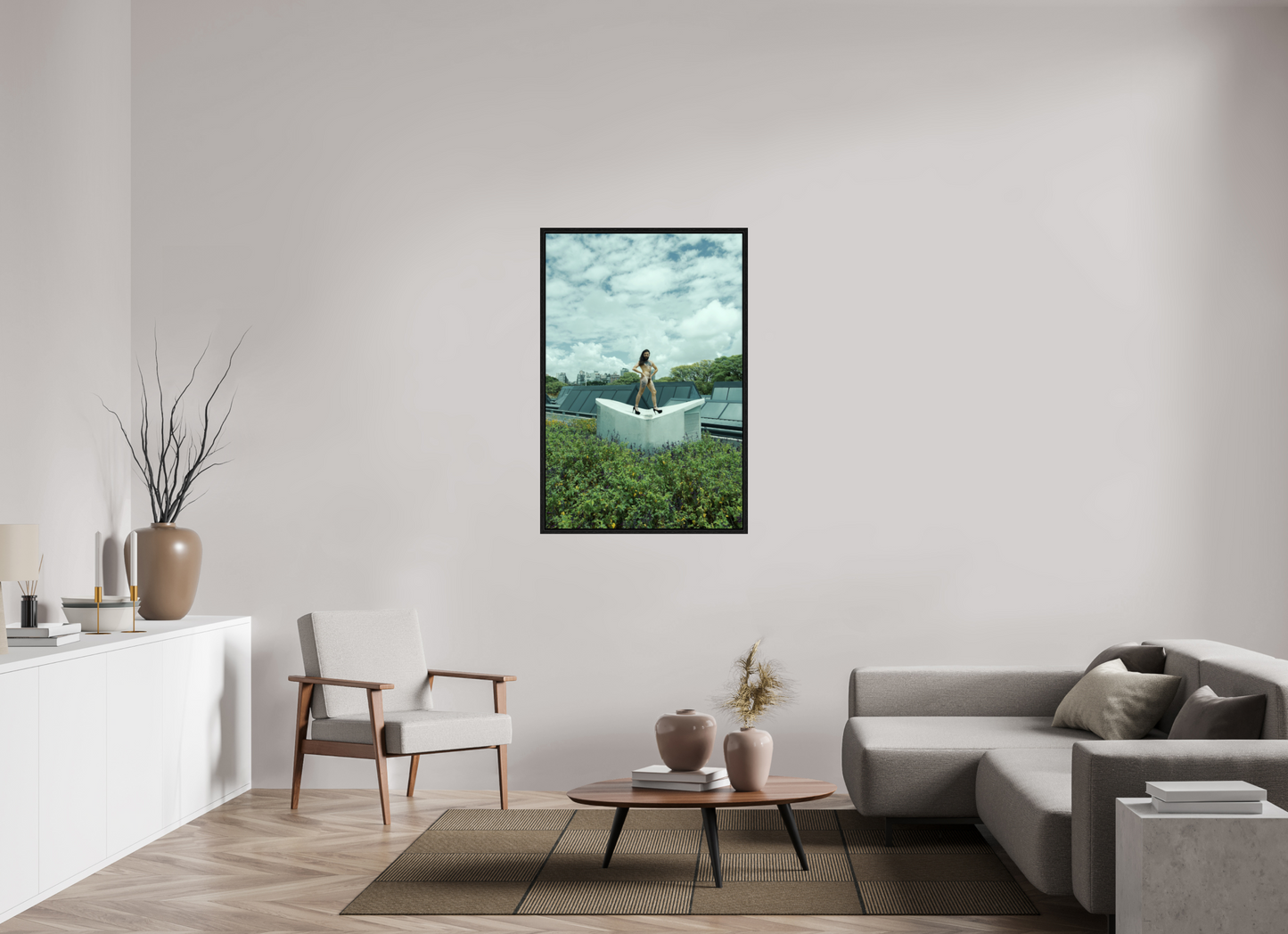 80 x 120 cm, Floating frame - black Naked Buenos Aires 8, 2018
