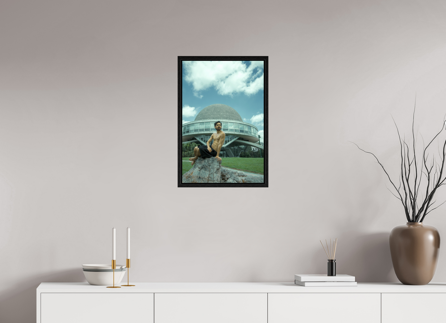 40 x 60 cm, Floating frame - black Naked Buenos Aires 11, 2018
