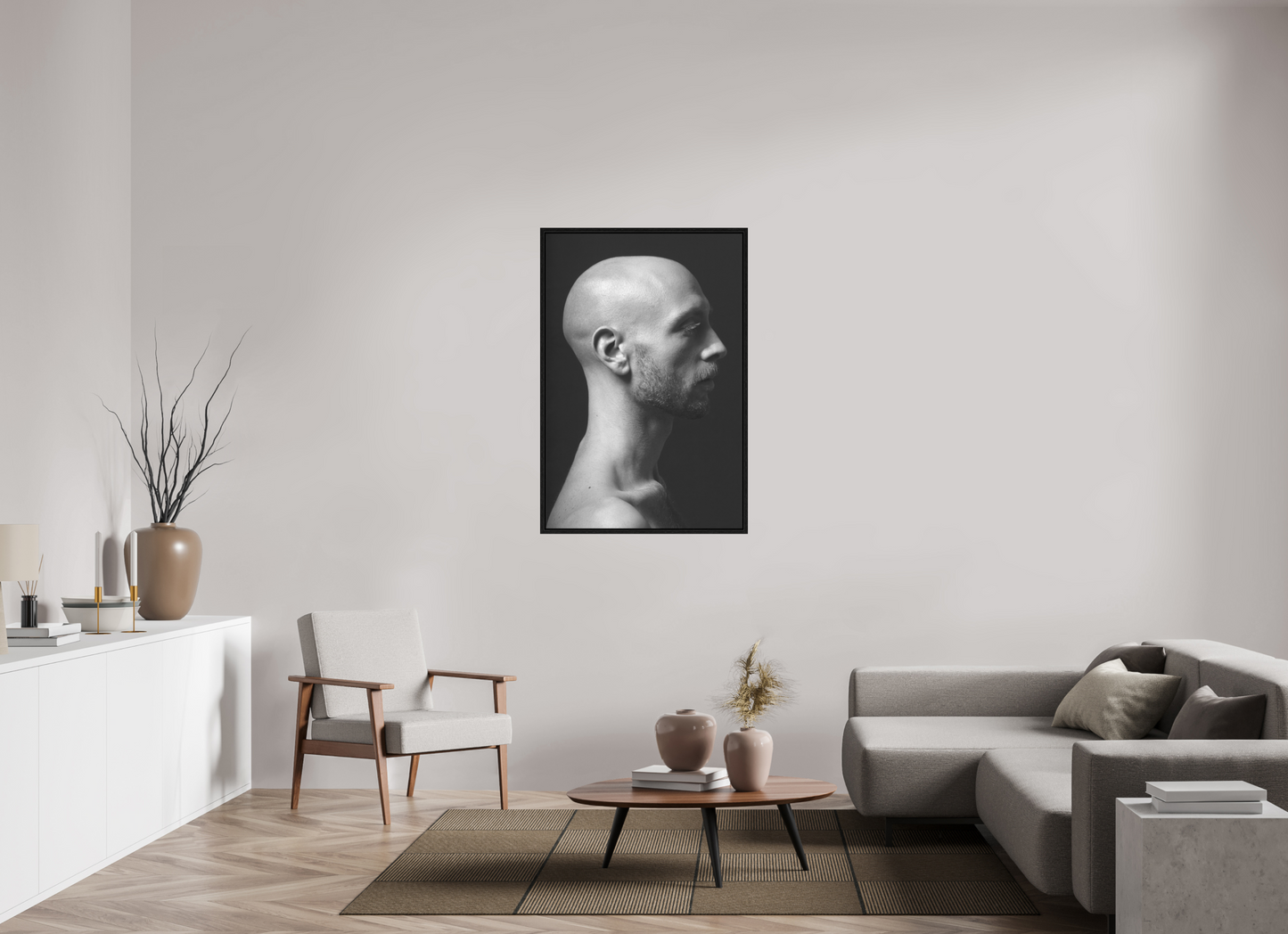80 x 120 cm, Floating frame - black Alien Dom, 2017