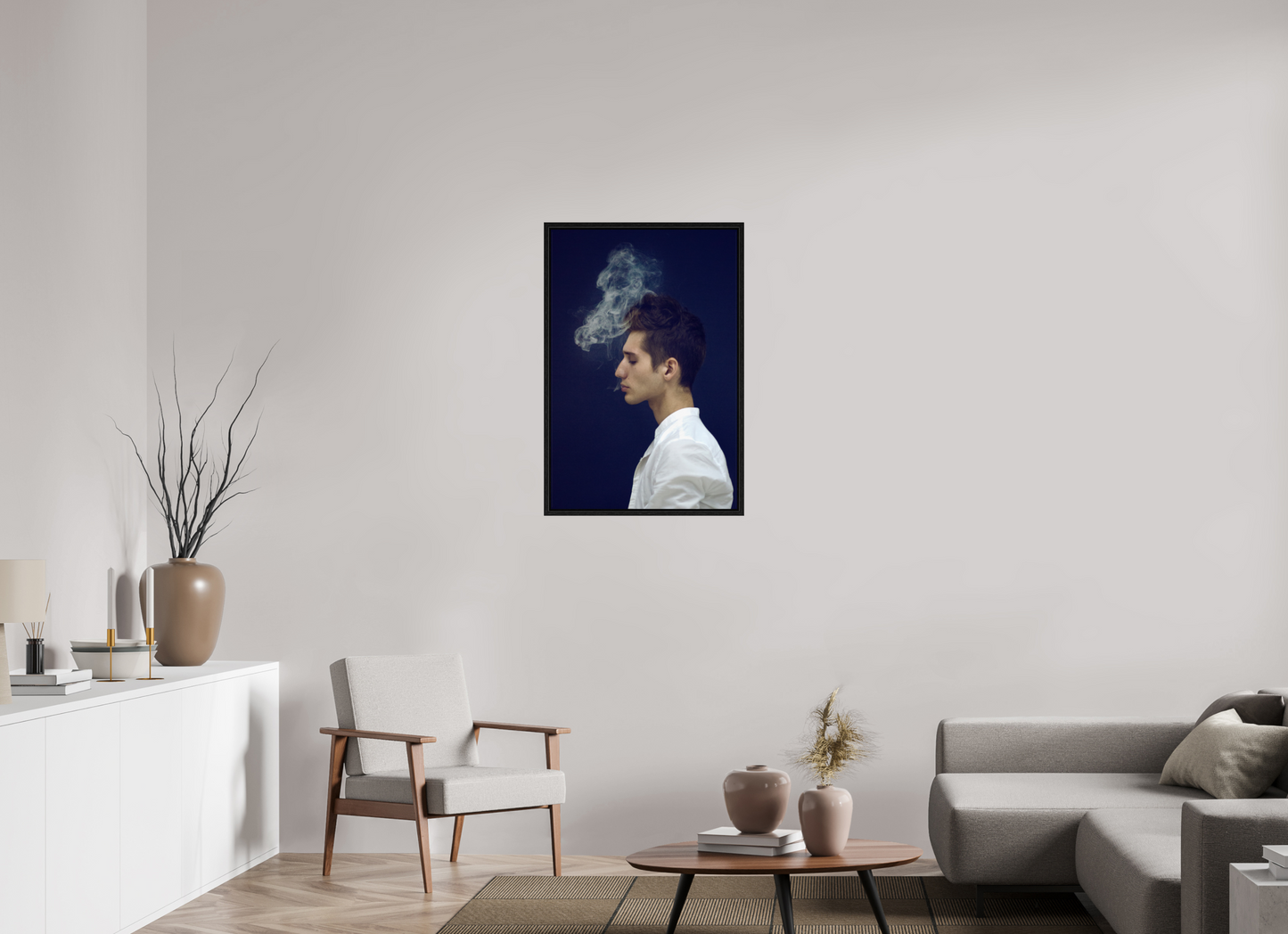 60 x 90 cm, Floating frame - black Thought, 2013