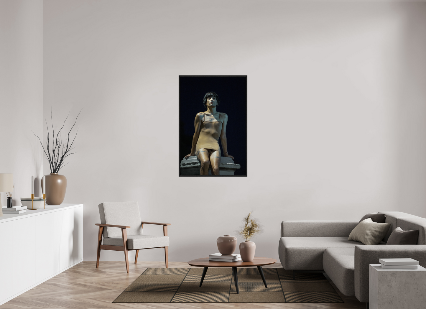 80 x 120 cm, Floating frame - black Naked Buenos Aires 6, 2018