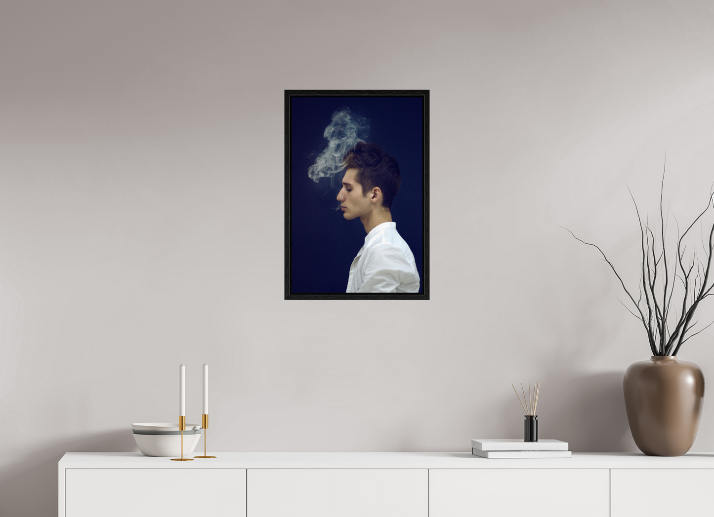 40 x 60 cm, Floating frame - black Thought, 2013