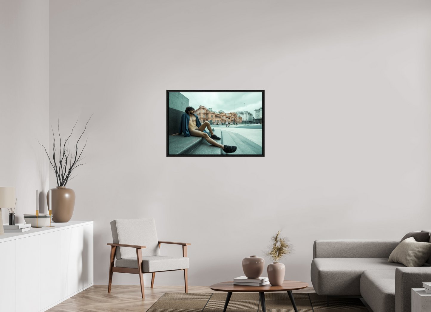 90 x 60 cm, Floating 15mm black Naked Buenos Aires 2, 2018