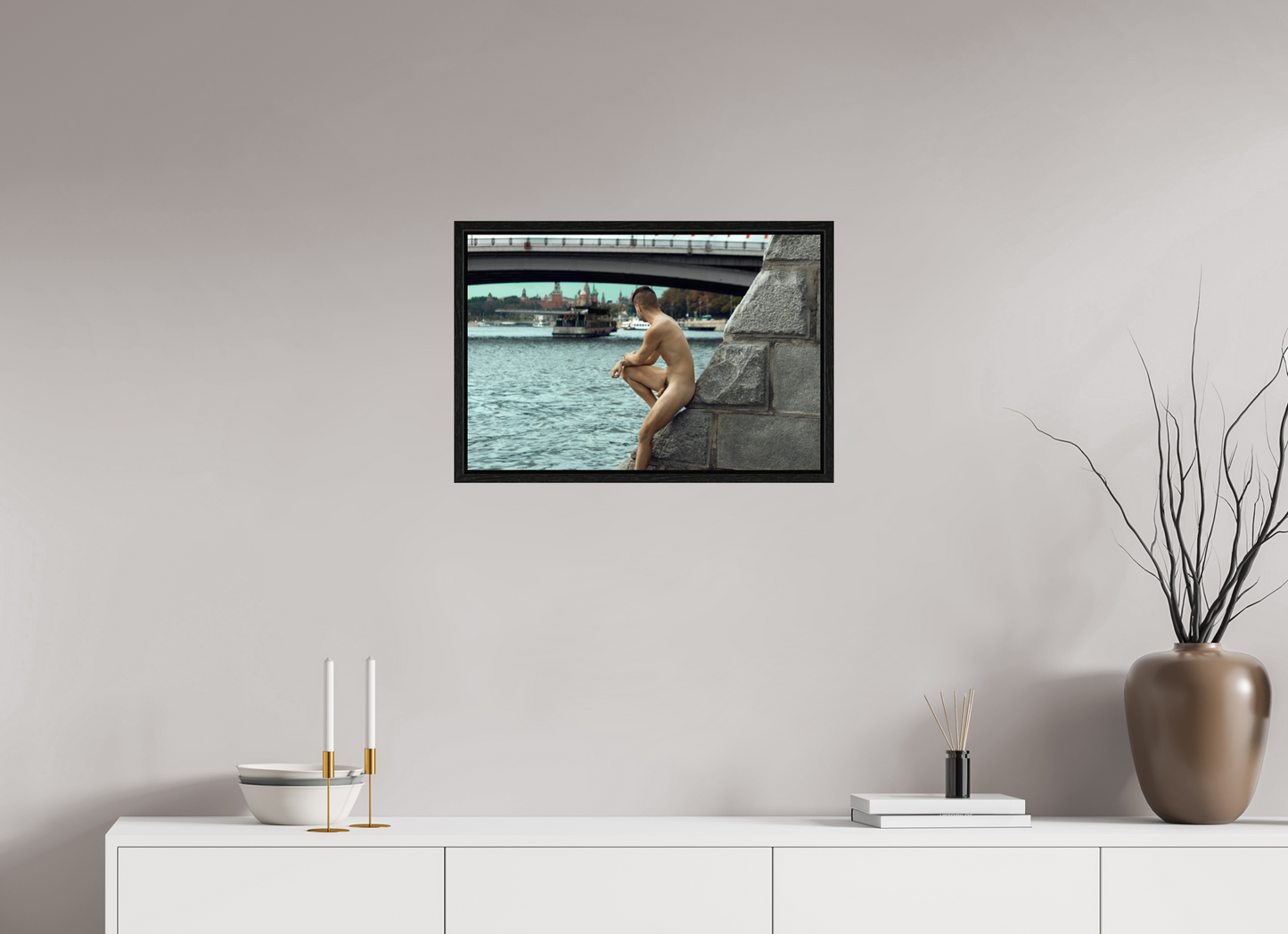 60 x 40 cm, Floating 15mm black Naked Moscow 10, 2018