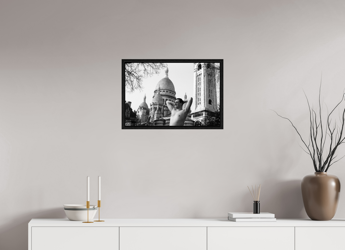 60 x 40 cm, BW Floating 15mm black Naked Paris 8, 2016