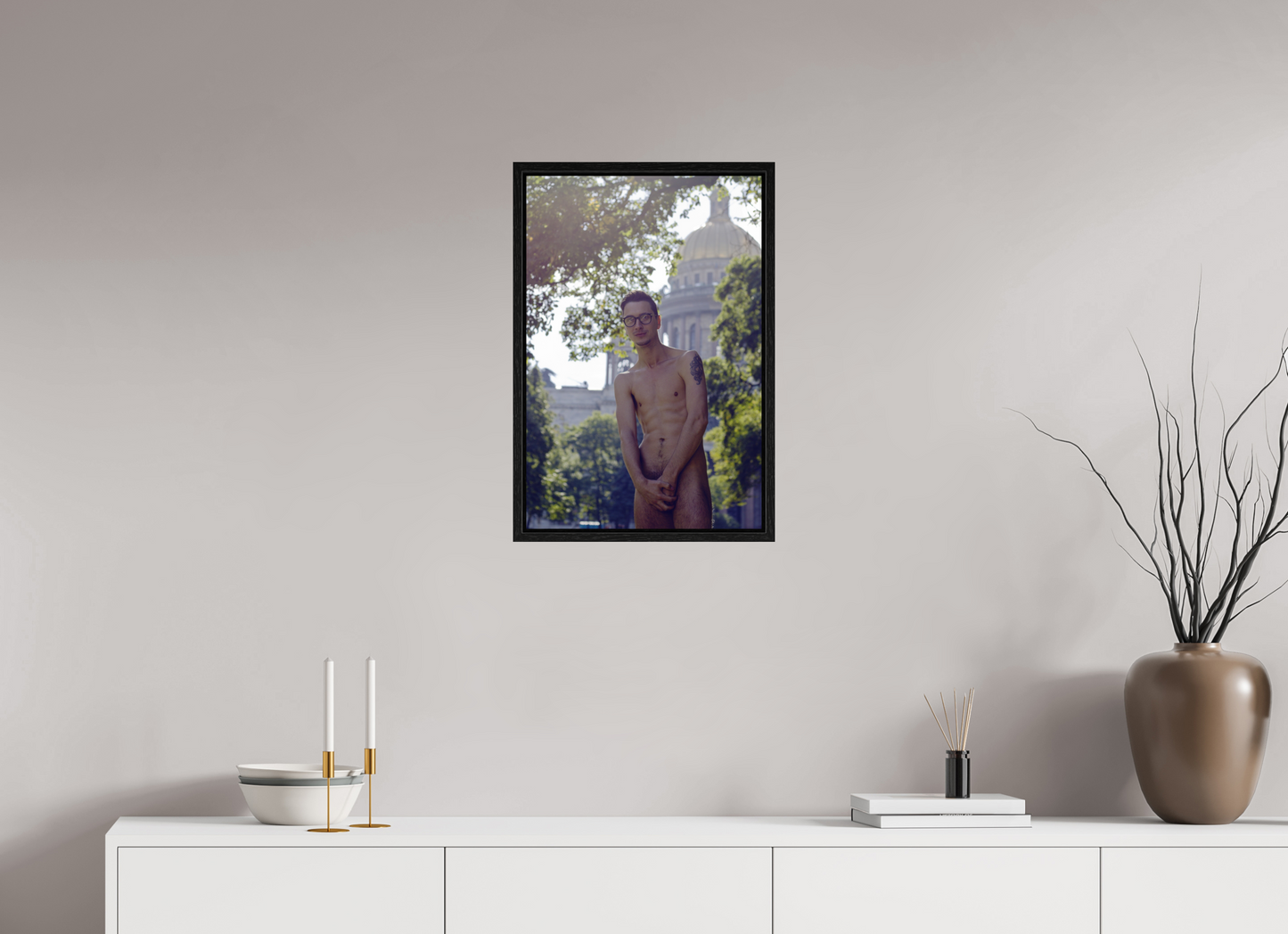 40 x 60 cm, Floating 15mm black Naked Petersburg 8, 2015