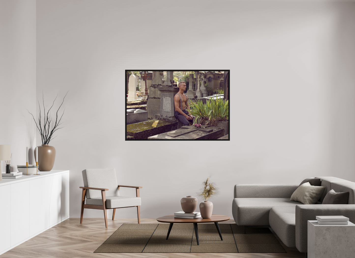 150 x 100 cm, Floating frame - black Pierre, 2013