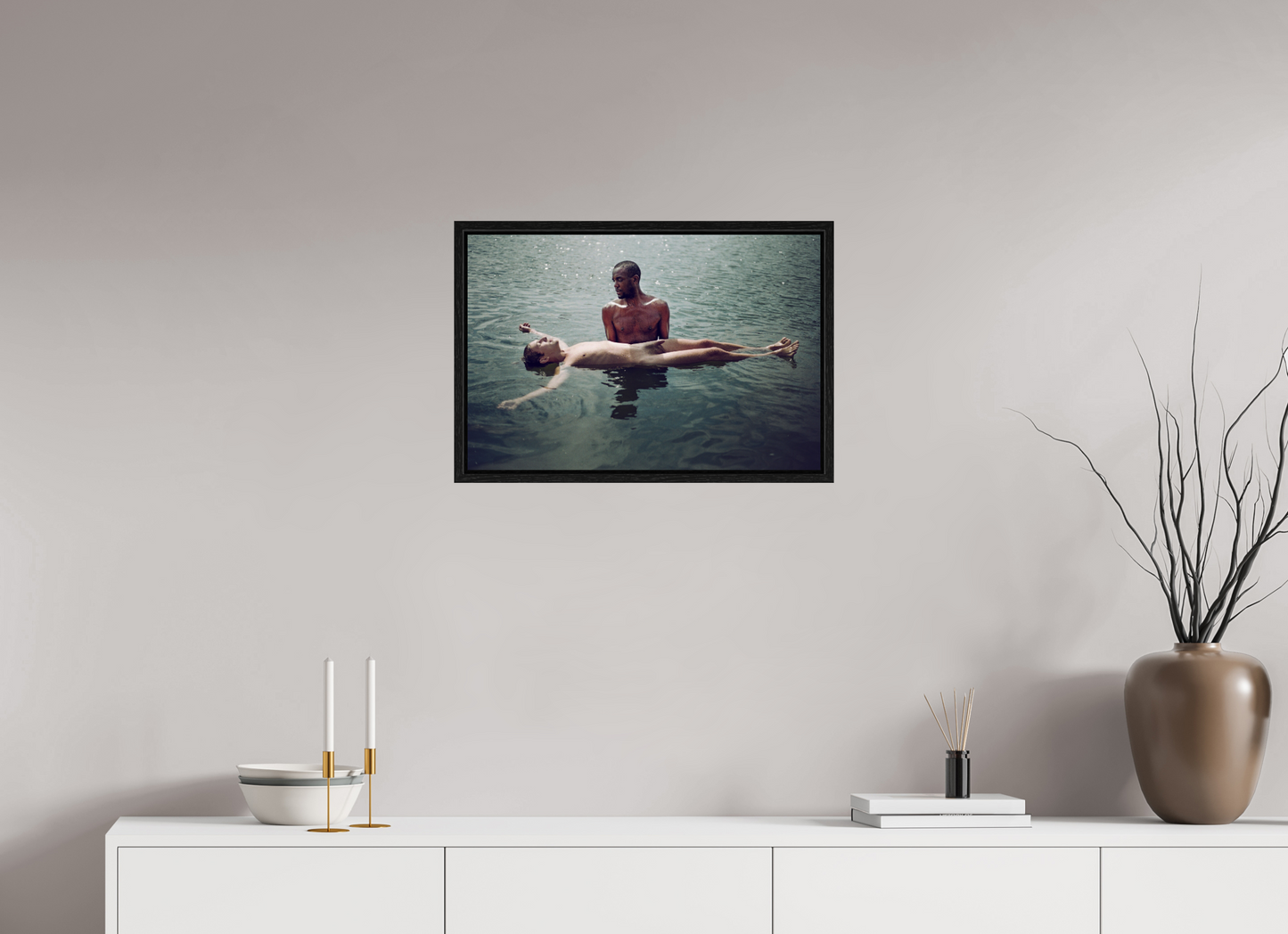 60 x 40 cm, Floating frame - black Reborn, 2013