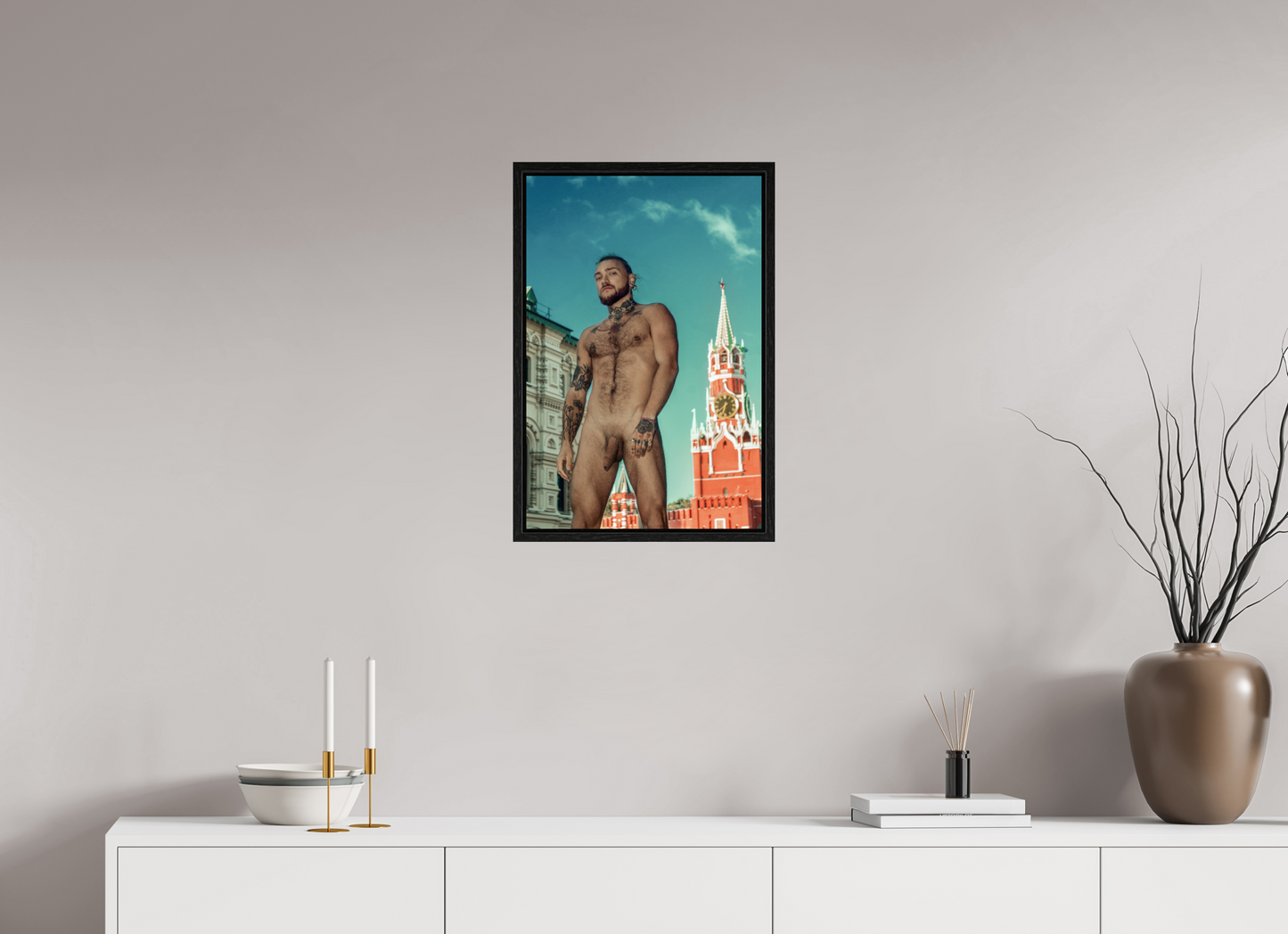 40 x 60 cm, Floating 15mm black Naked Moscow 11, 2018