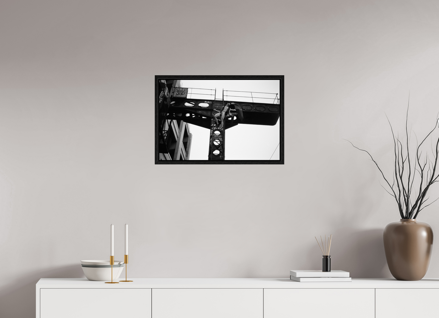 60 x 40 cm, Floating frame - black Umbrella, 2013