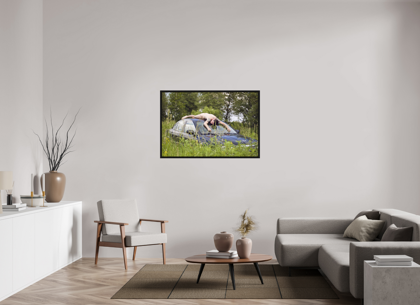 120 x 80 cm, Floating frame - black Jaguar, 2013