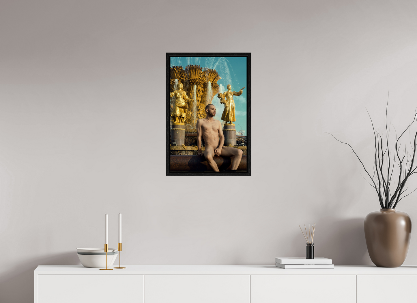 40 x 60 cm, Floating 15mm black Naked Moscow 14, 2018