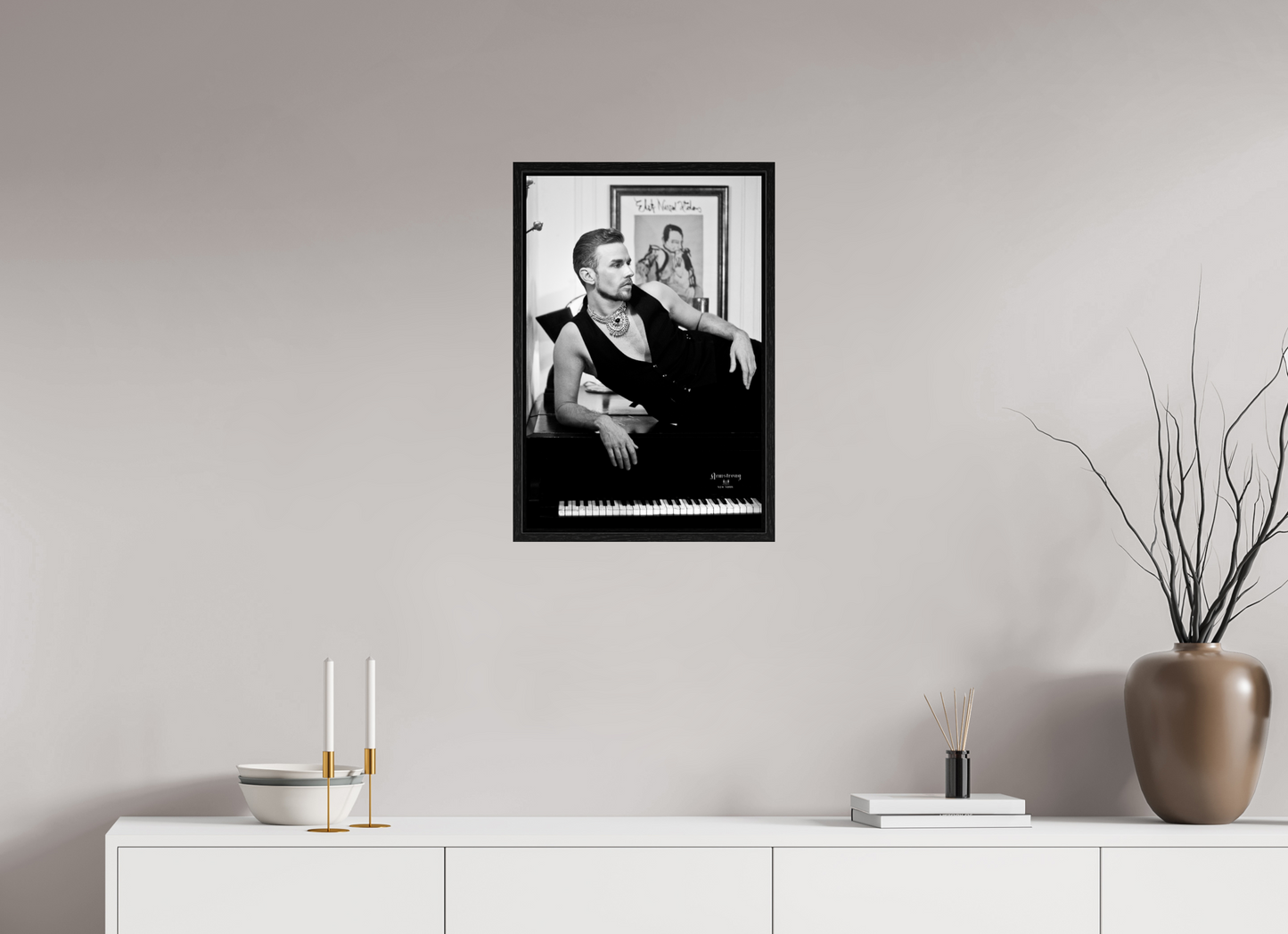 40 x 60 cm, BW Floating 15mm black Piano, 2016