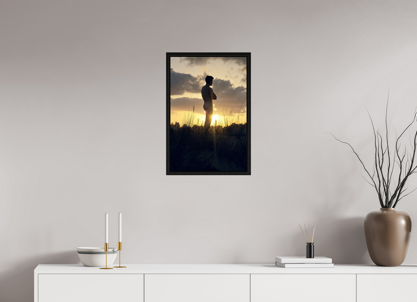 40 x 60 cm, Floating 15mm black Naked Tel Aviv 3, 2017