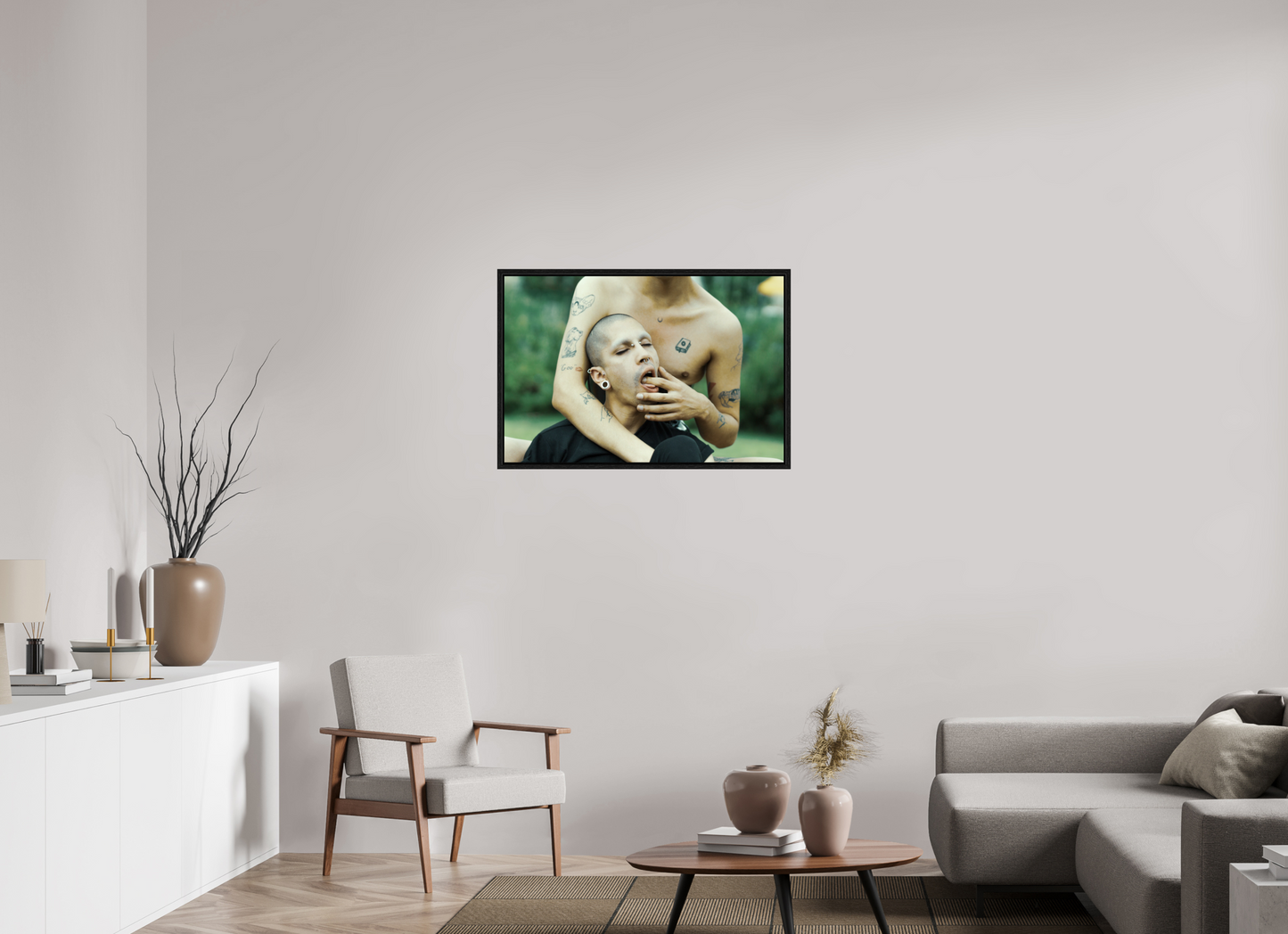 90 x 60 cm, Floating frame - black Naked Buenos Aires 10, 2018