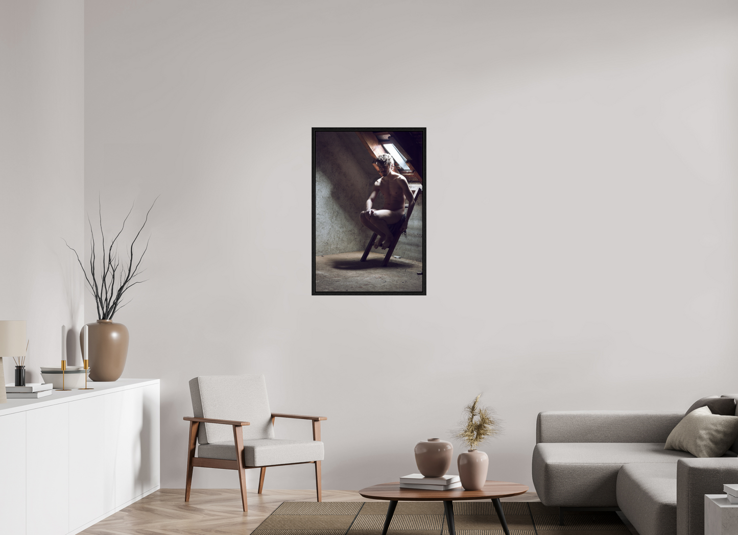 60 x 90 cm, Floating frame - black Daemon, 2013