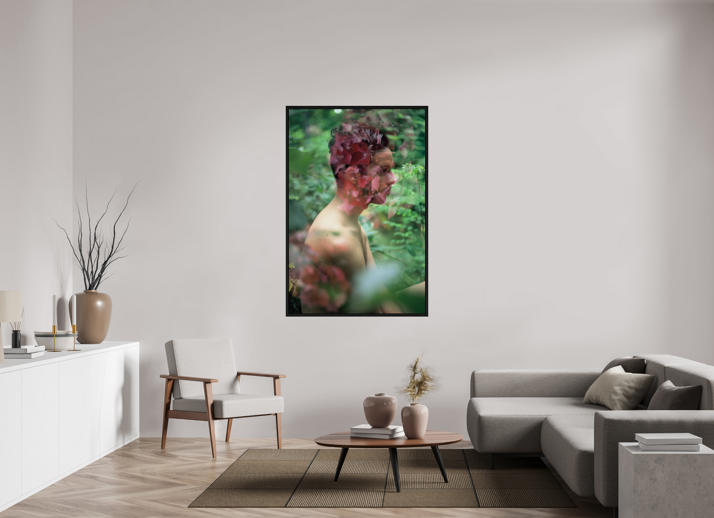 100 x 150 cm, Floating frame - black Nature Brother, 2013