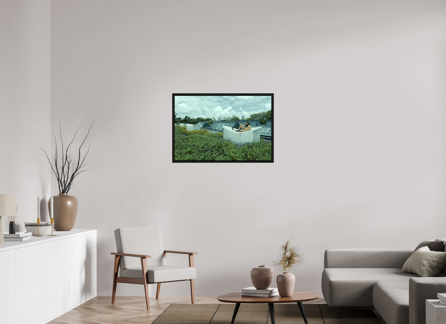 90 x 60 cm, Floating frame - black Naked Buenos Aires 7, 2018