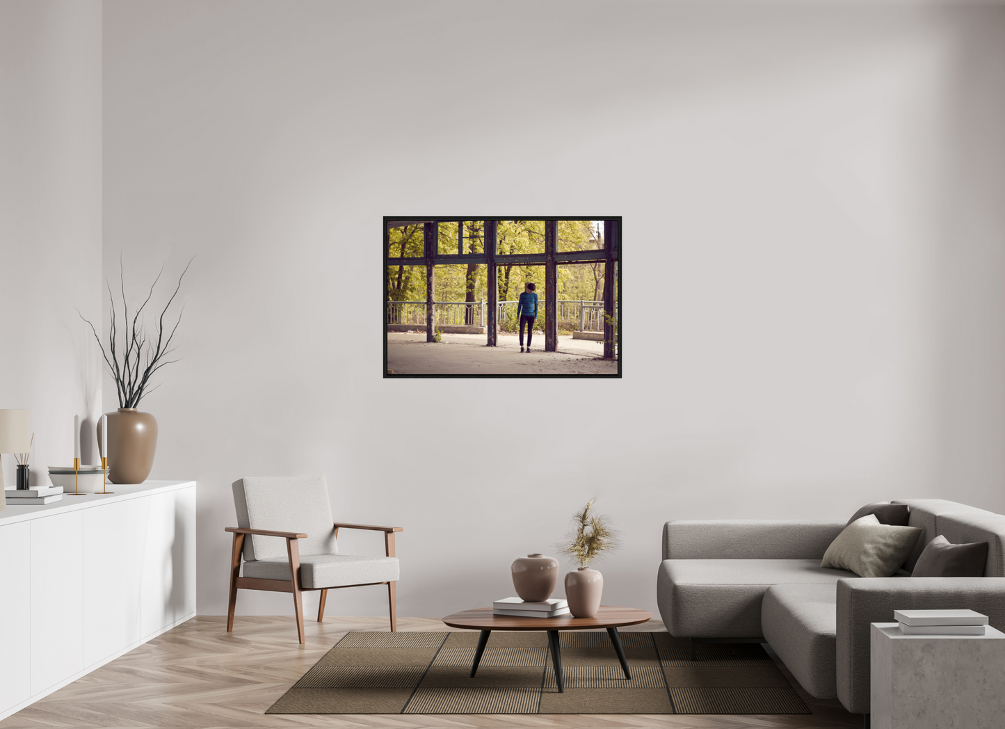 120 x 80 cm, Floating frame - black In Blue, 2013
