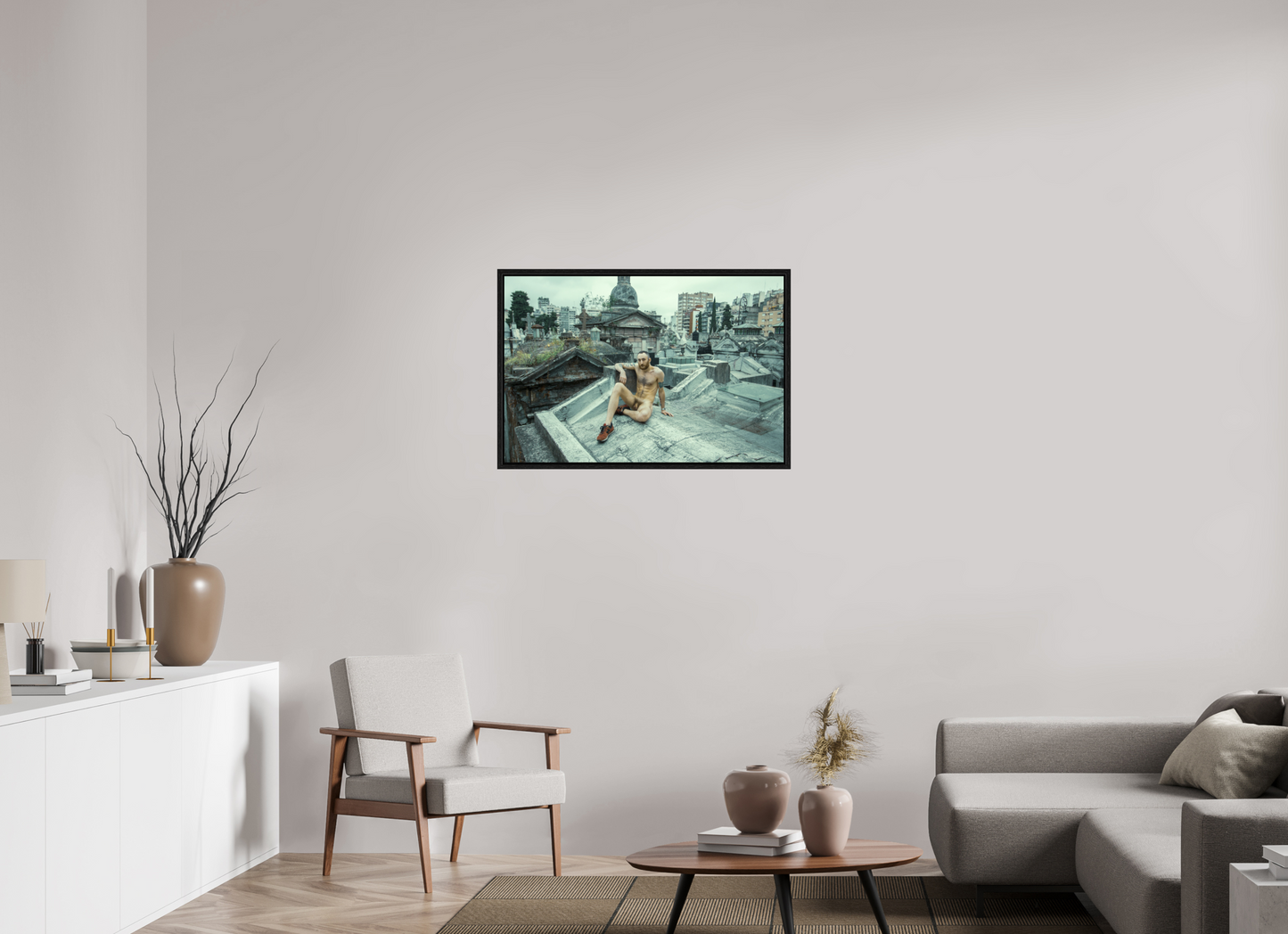 90 x 60 cm, Floating 15mm black Naked Buenos Aires 4, 2018