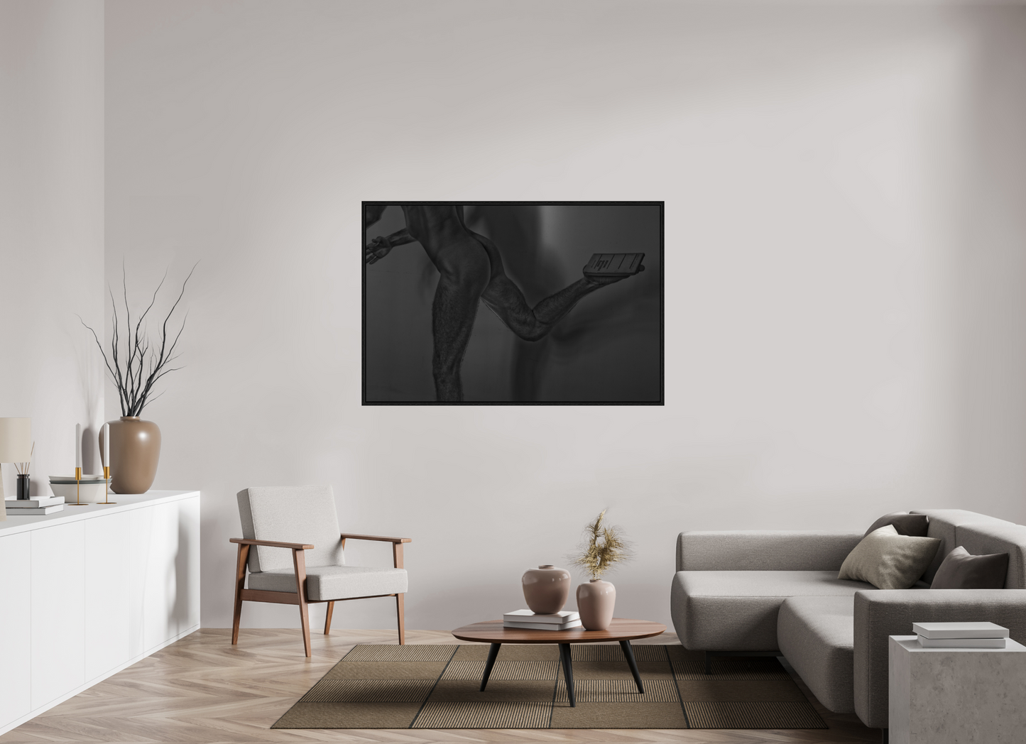 150 x 100 cm, Floating frame - black Book Abstraction, 2013