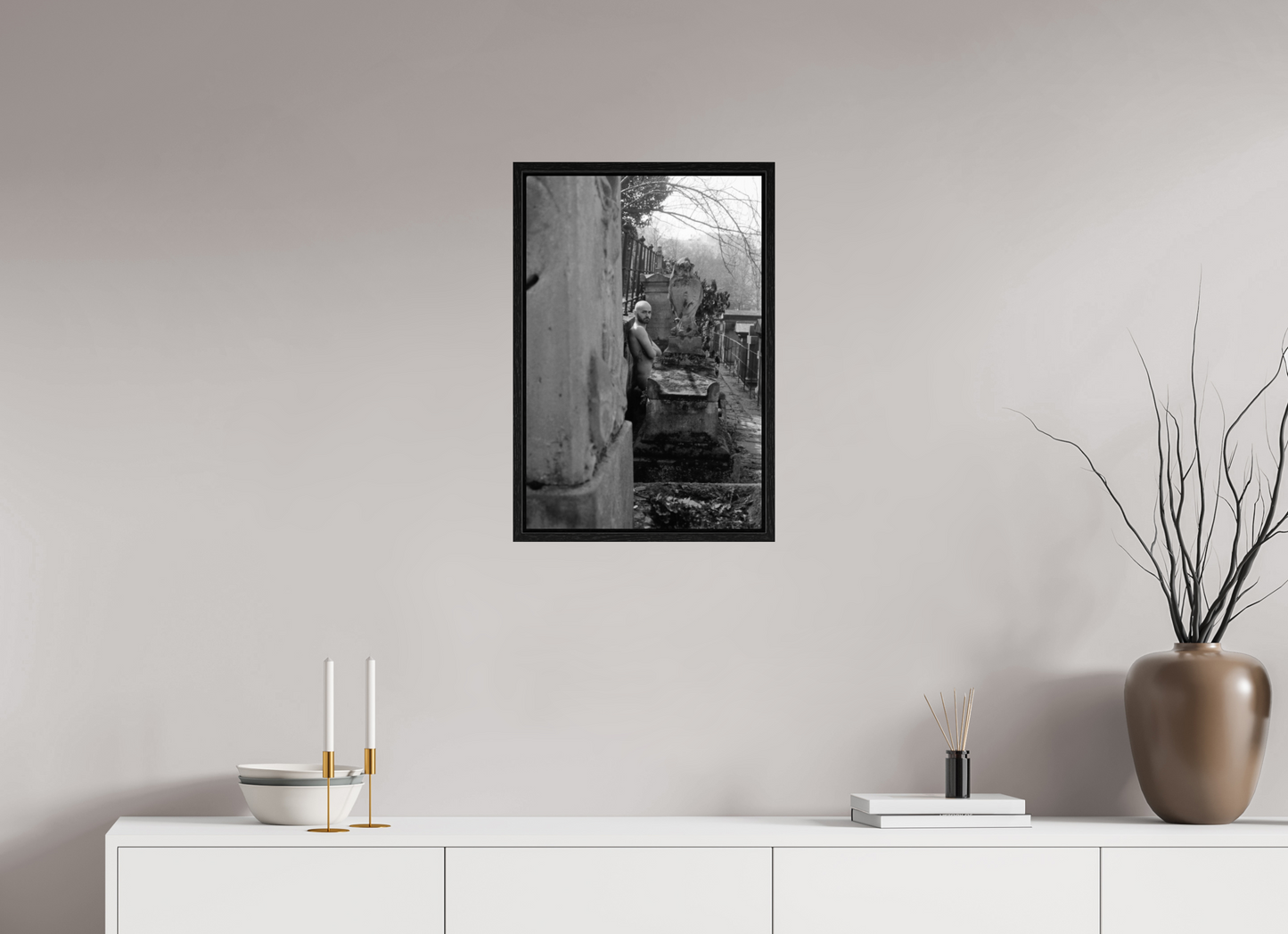 40 x 60 cm, BW Floating 15mm black Naked Paris 5, 2016