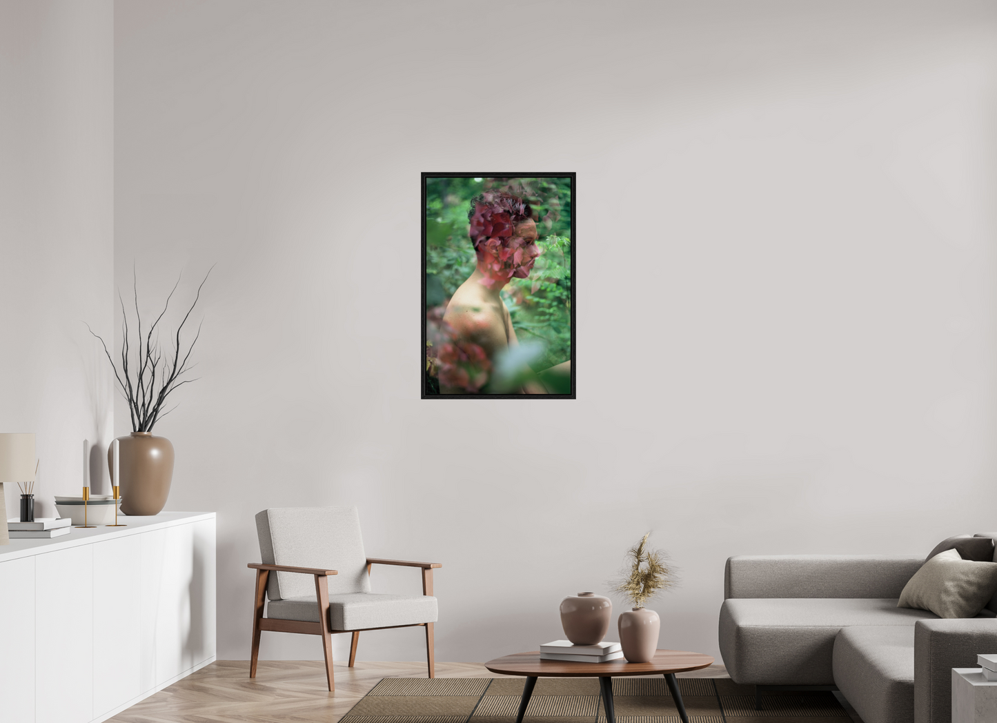 60 x 90 cm, Floating frame - black Nature Brother, 2013