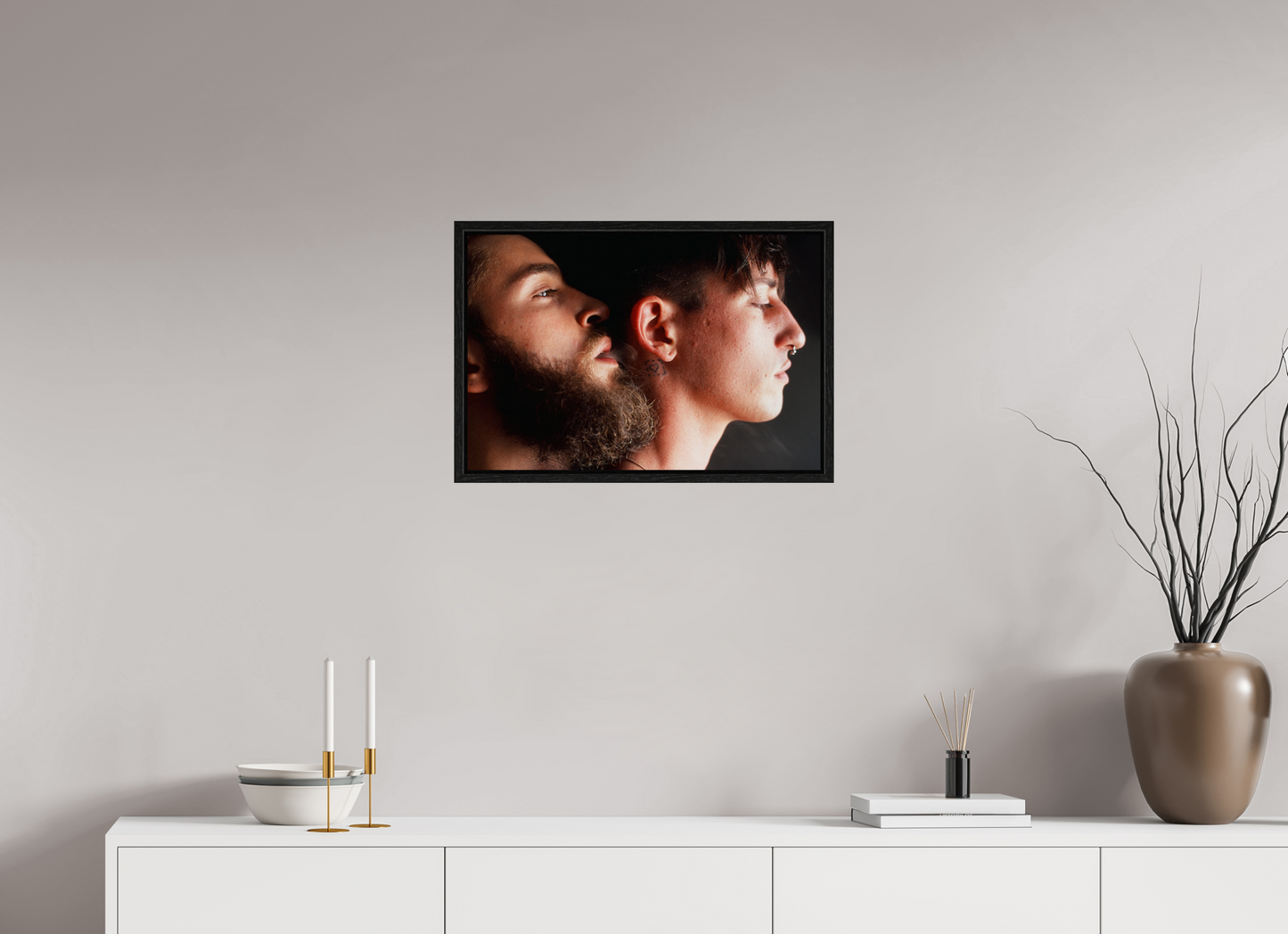 60 x 40 cm, Floating frame - black Whisper, 2013