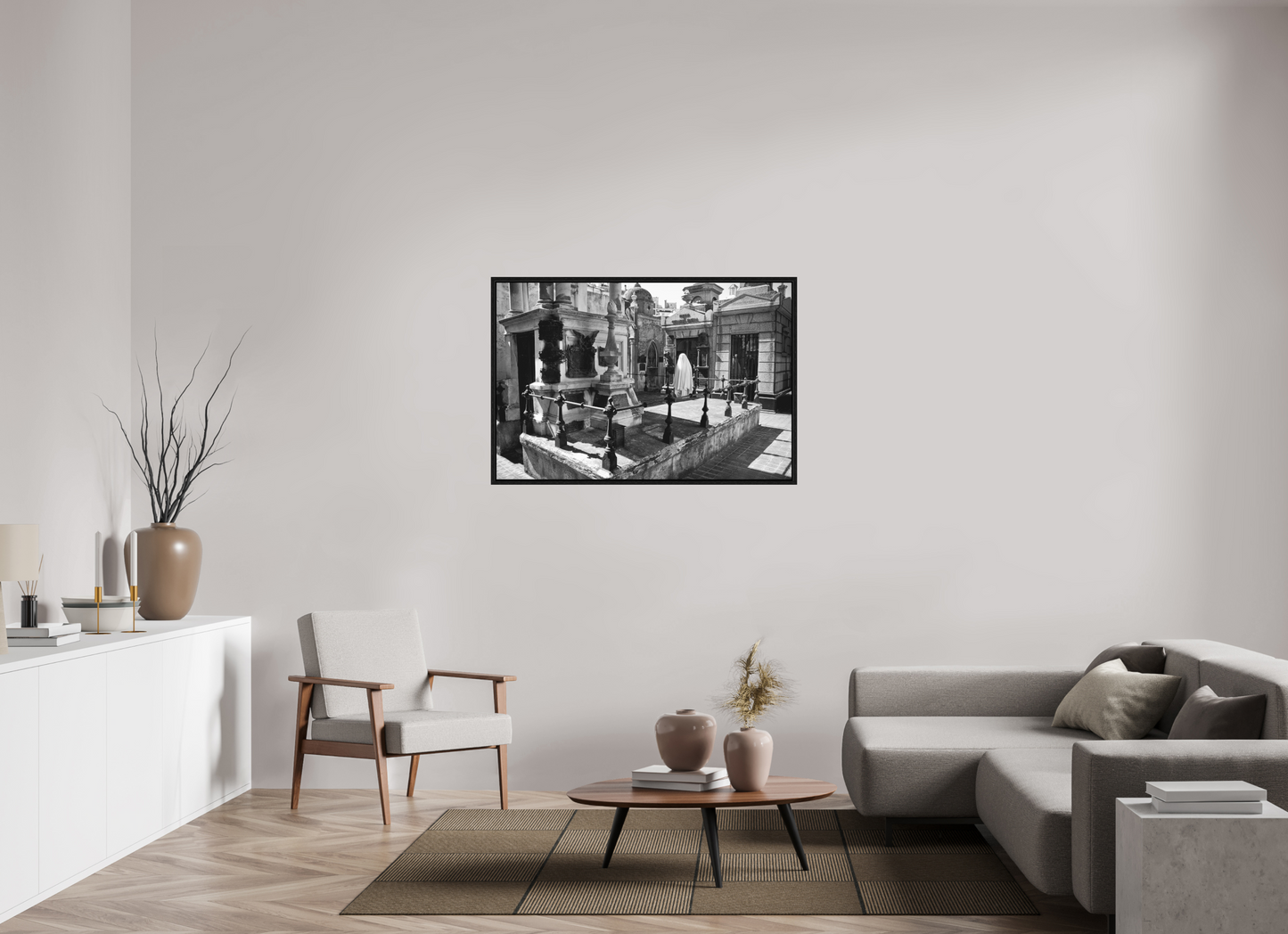 120 x 80 cm, Floating frame - black Son of Ghost, 2013