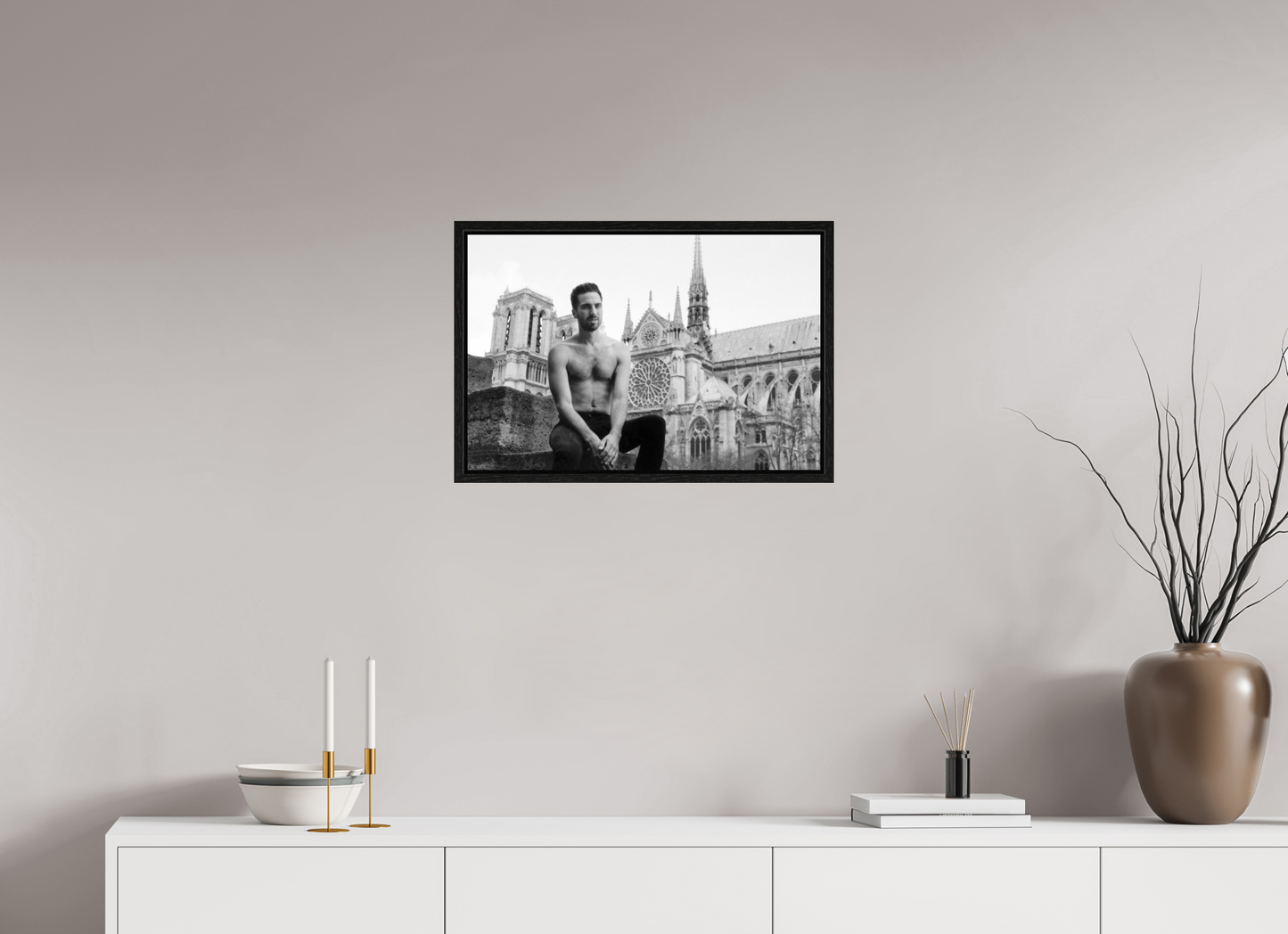 60 x 40 cm, BW Floating 15mm black Naked Paris 7, 2016