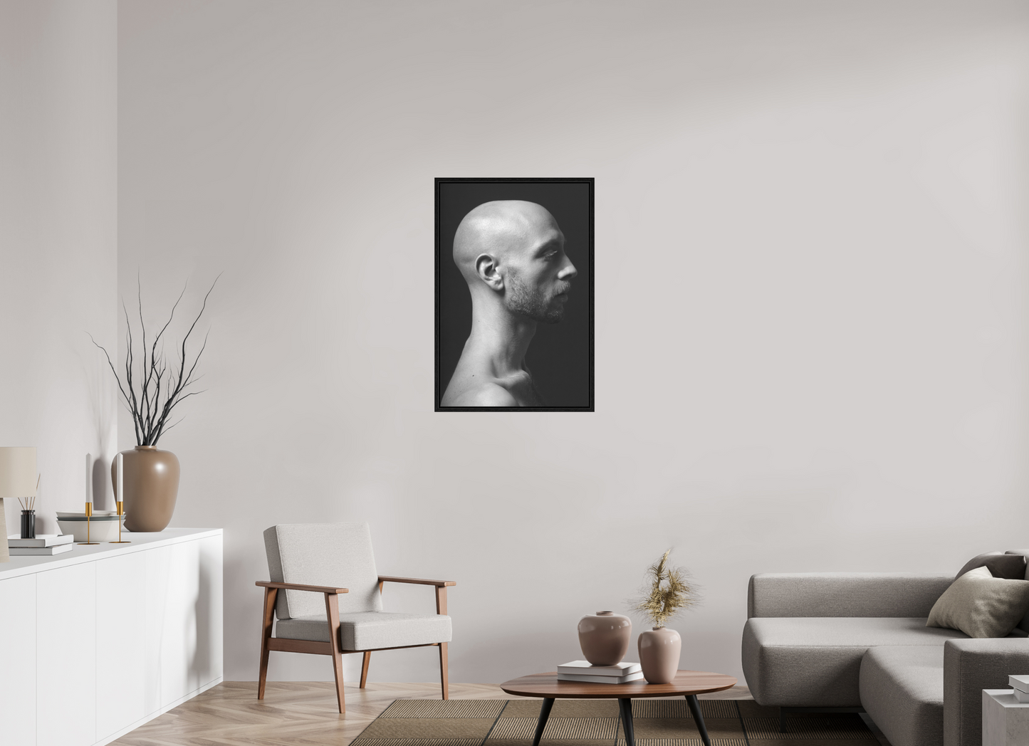60 x 90 cm, Floating frame - black Alien Dom, 2017