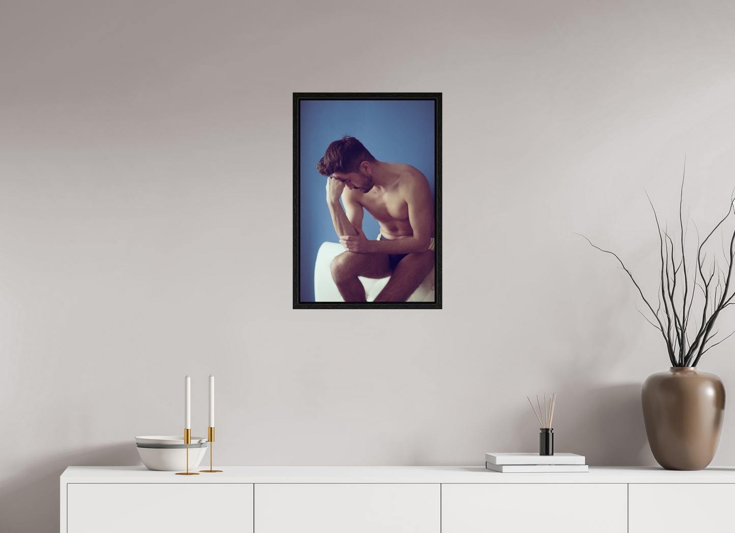 40 x 60 cm, Floating 15mm black Thinker, 2016