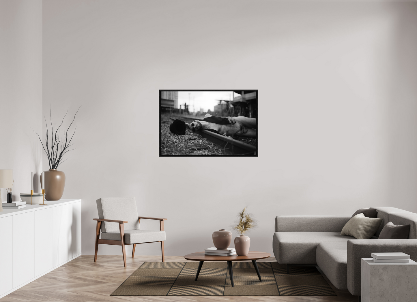 120 x 80 cm, Floating frame - black Karenin, 2013
