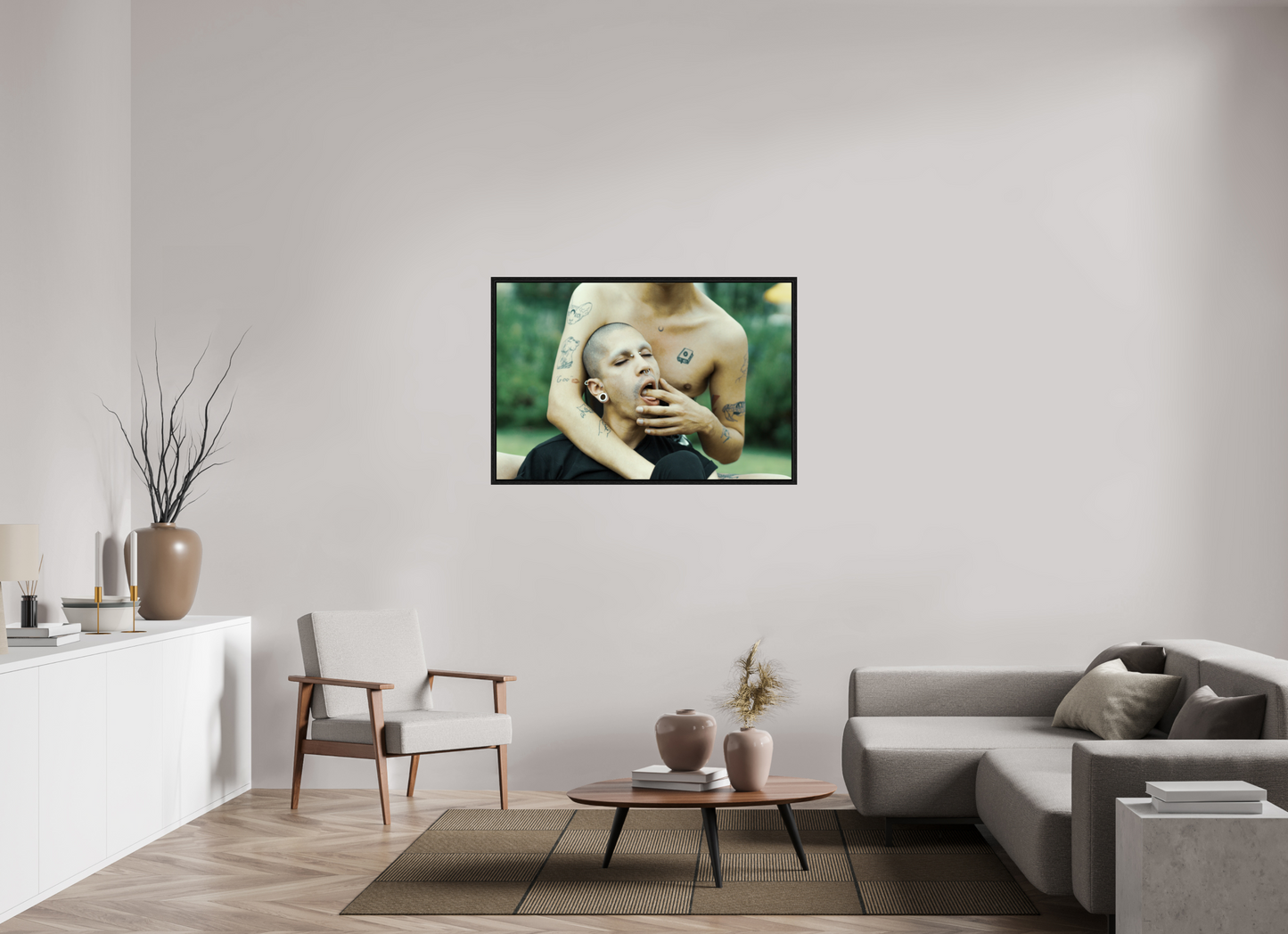 120 x 80 cm, Floating frame - black Naked Buenos Aires 10, 2018