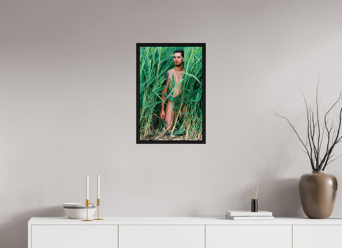 40 x 60 cm, Floating frame - black Highgrass, 2013