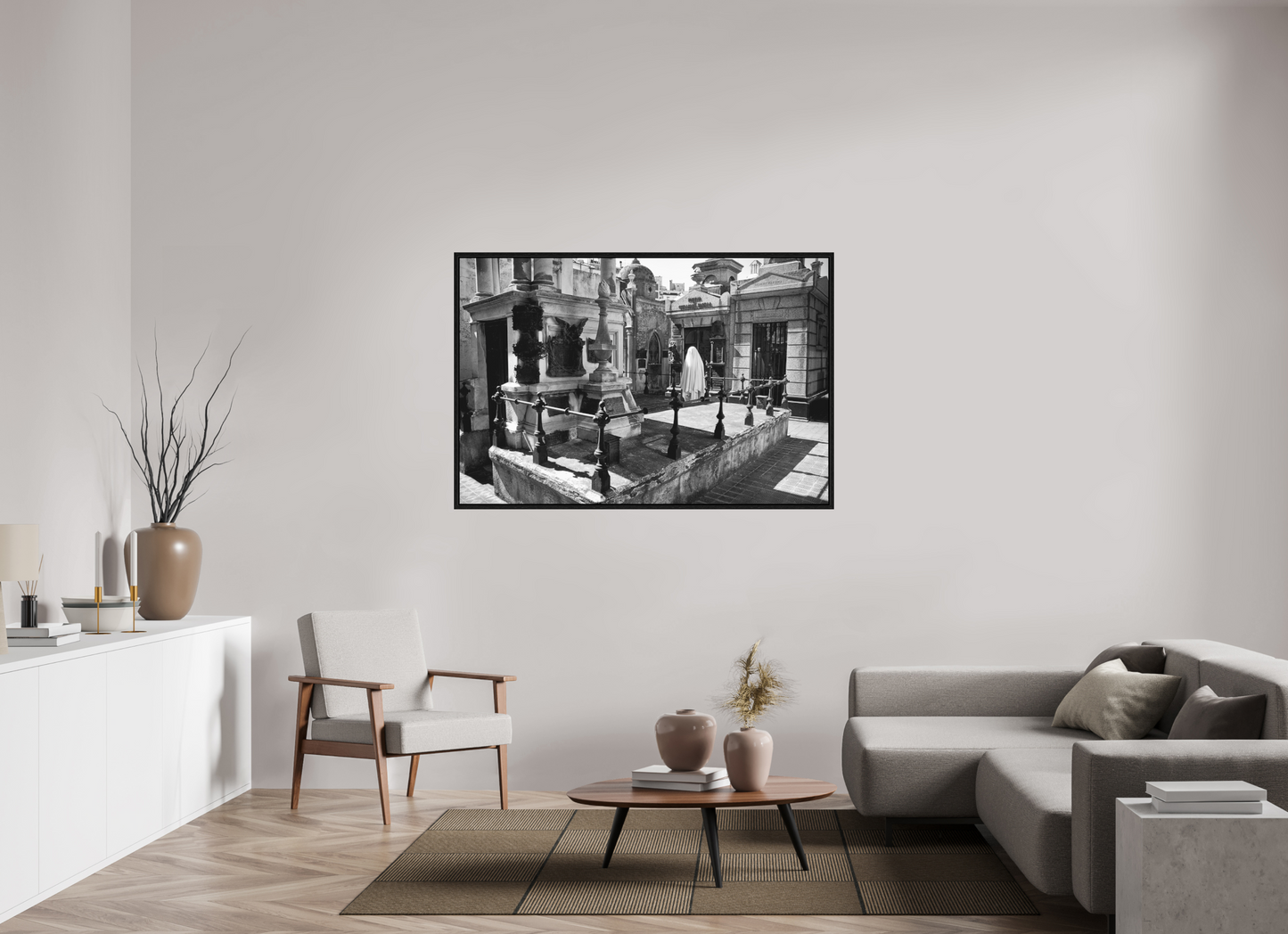 150 x 100 cm, Floating frame - black Son of Ghost, 2013