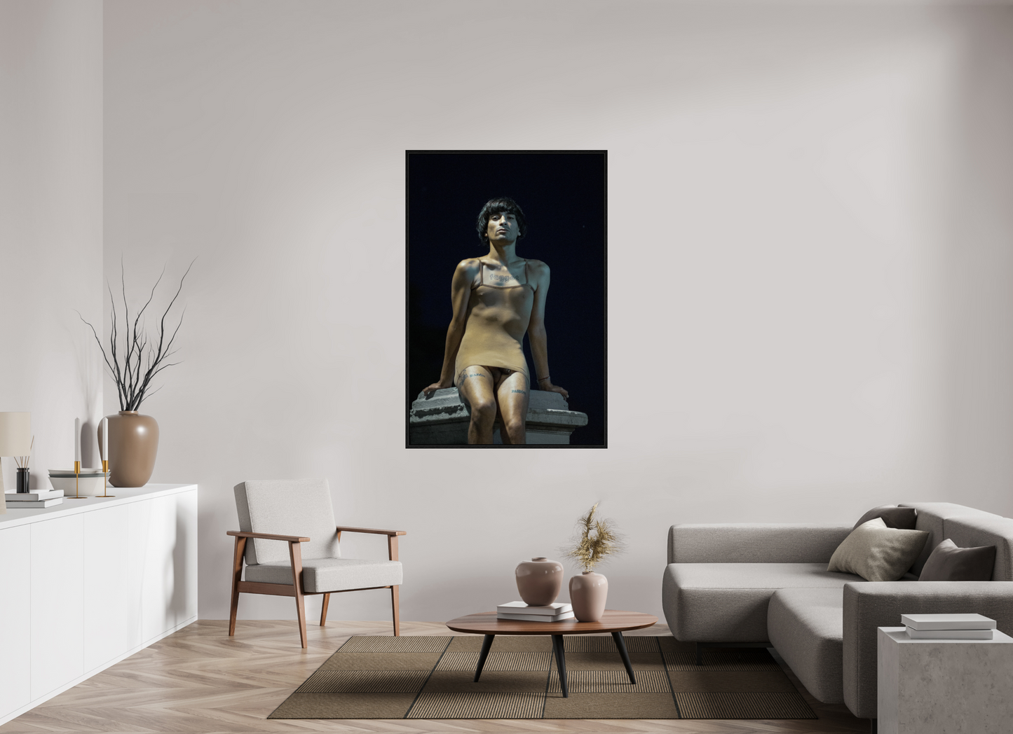 100 x 150 cm, Floating frame - black Naked Buenos Aires 6, 2018