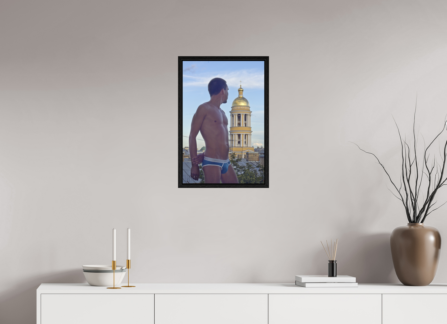 40 x 60 cm, Floating 15mm black Naked Petersburg 6, 2015