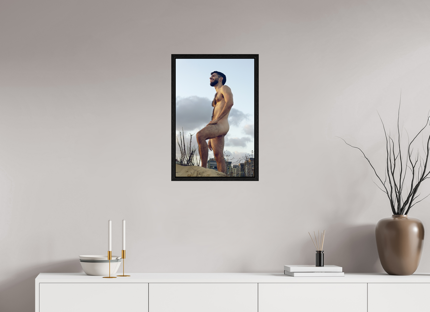 40 x 60 cm, Floating 15mm black Naked Tel Aviv 6, 2017